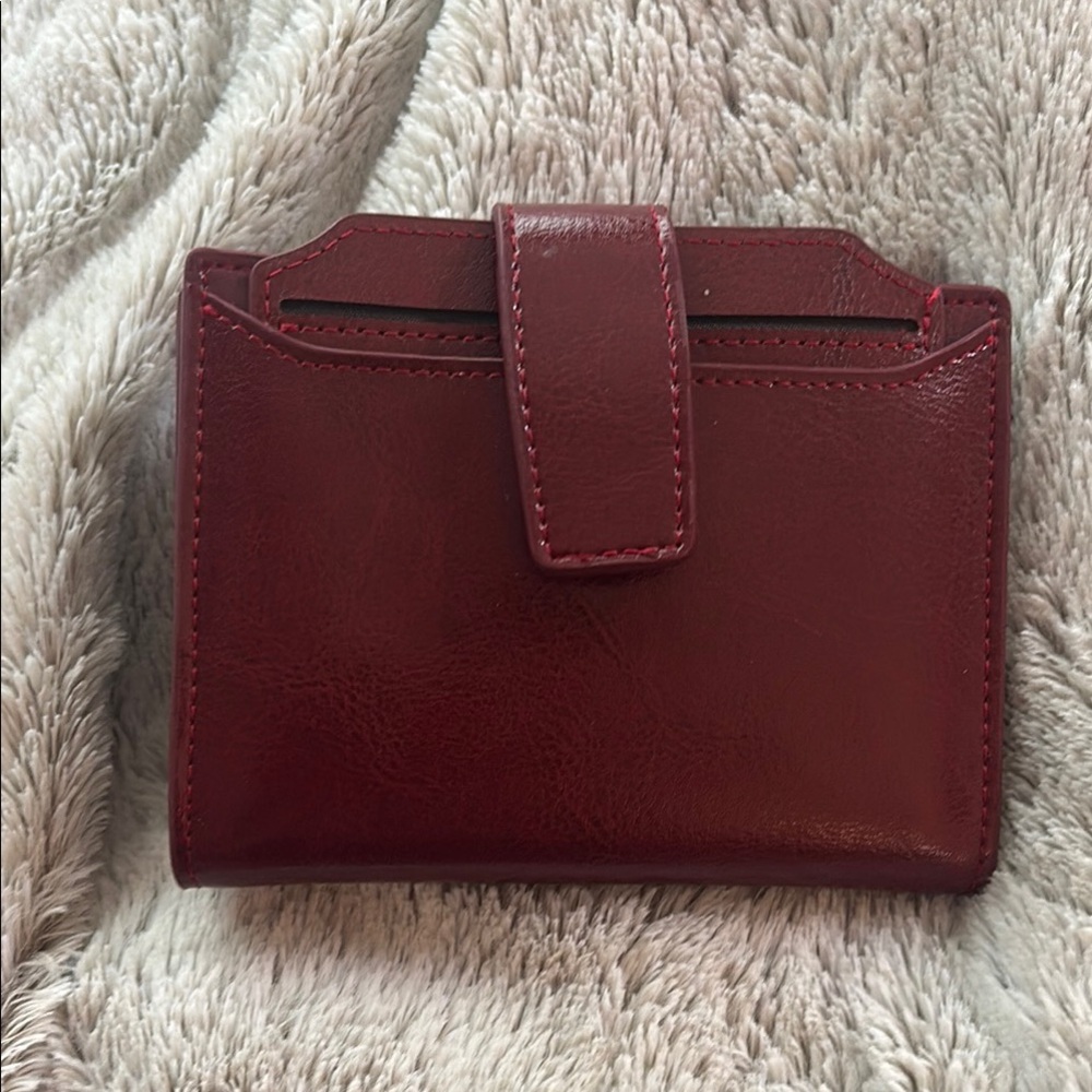 Elegant Red Leather Wallet